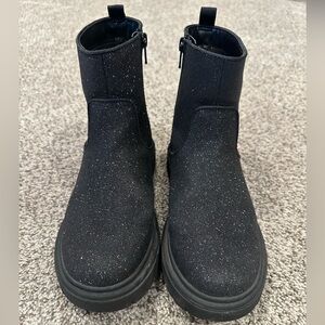 art class Black Glitter Kids Boots